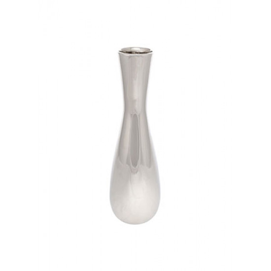 Váza keramická stříbrná 39cm