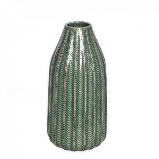 Váza porcelán 30cm zelená